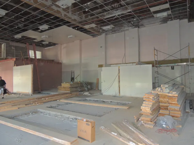Inside the Star Building before the fit out