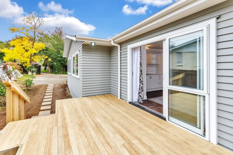 Deck and sliding doors, Renovation and minor dwelling, Conifer Grove
