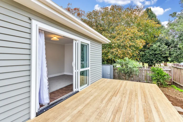 Deck off the granny flat, Renovation and minor dwelling, Conifer Grove