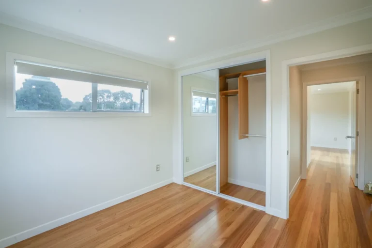 Bedroom with wardrobe, Two brick homes, Ellerslie