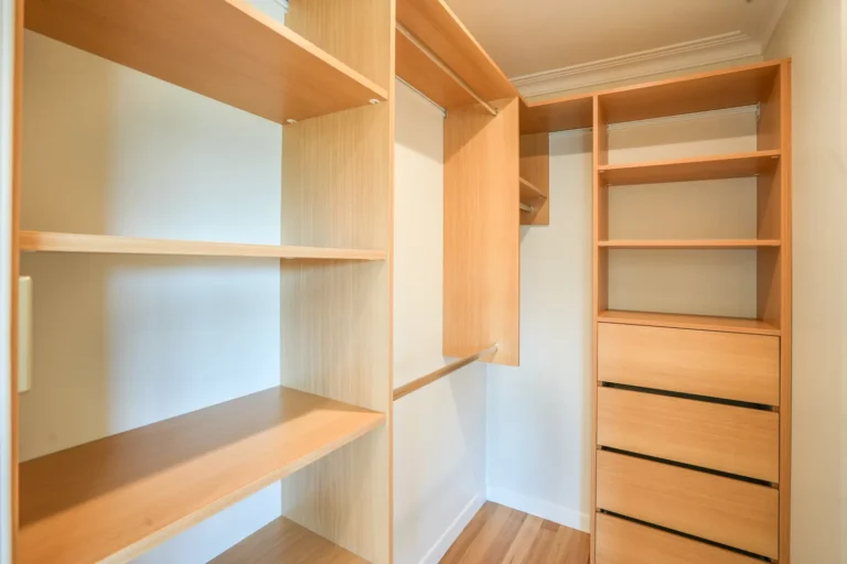Walk in wardrobe, Two brick homes, Ellerslie