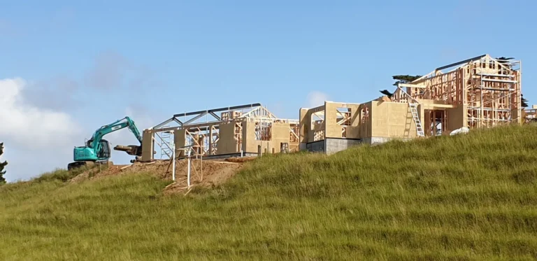 Framing going up, Architectural home, Franklin