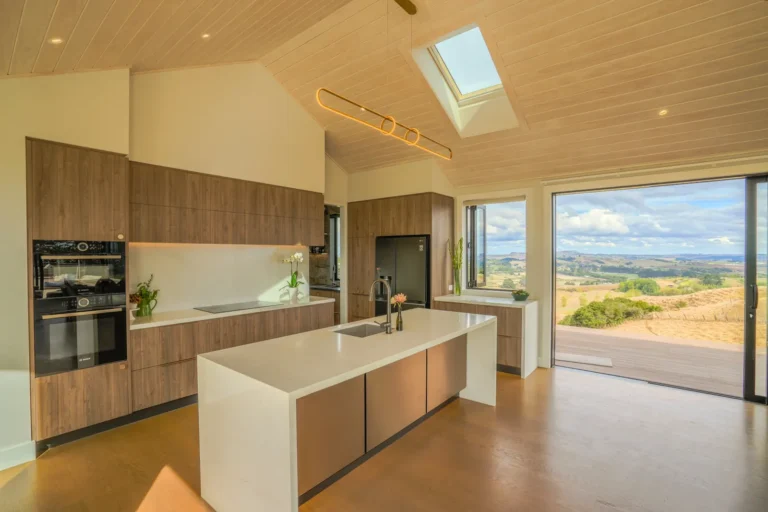 Kitchen with valley views, Architectural home, Franklin