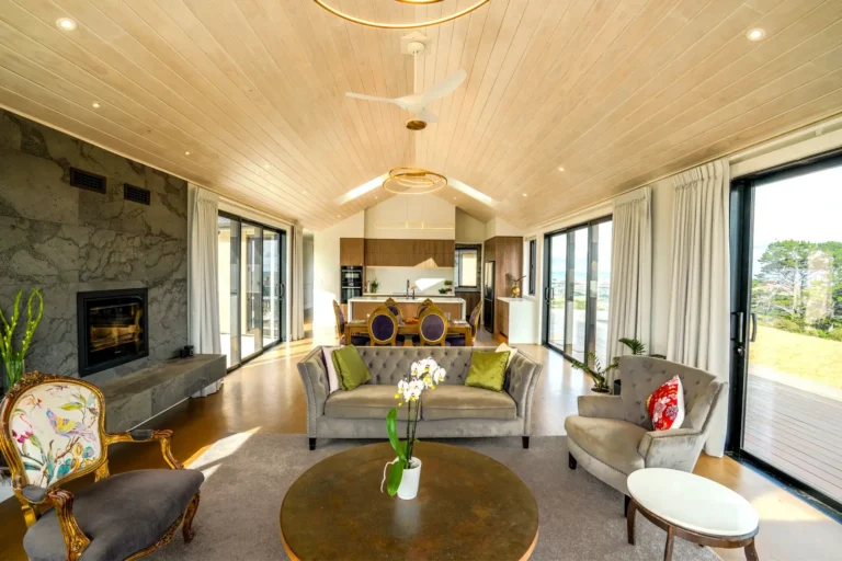 Living room with fireplace, Architectural home, Franklin