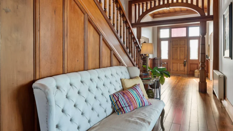 Lounge beside the staircase, The Huntly House, Clarks Beach