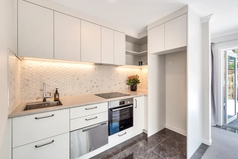 Kitchenette in the guest wing, Design and build, Pōkeno