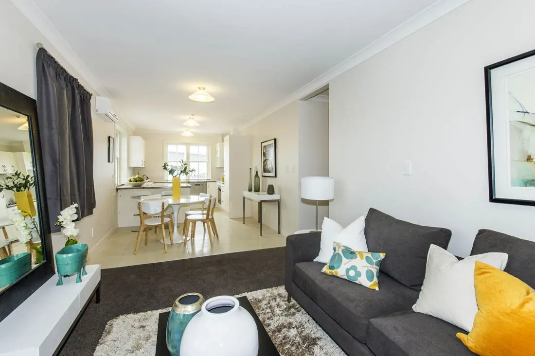 Renovated open plan lounge and dining room
