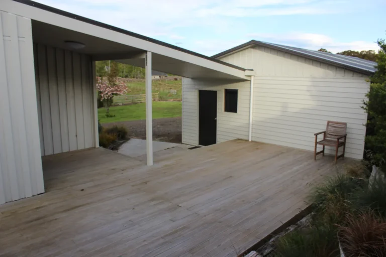 Covered outdoor area, Farmhouse renovation, Ohakune