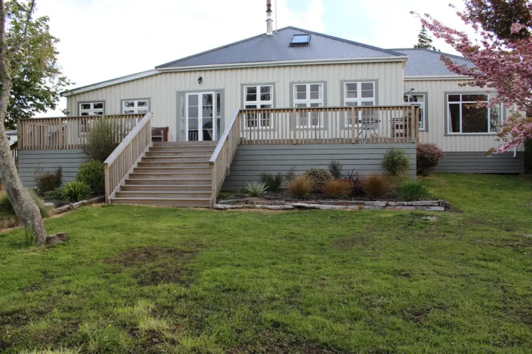 Farmhouse and new deck